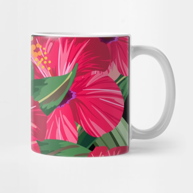 tropical flowers pattern by zzzozzo